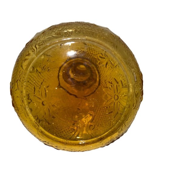 Vintage 9 Pc Decanter Set W/ Tray Indiana Glass Amber Tiara Sandwich Pattern - Picture 8 of 10